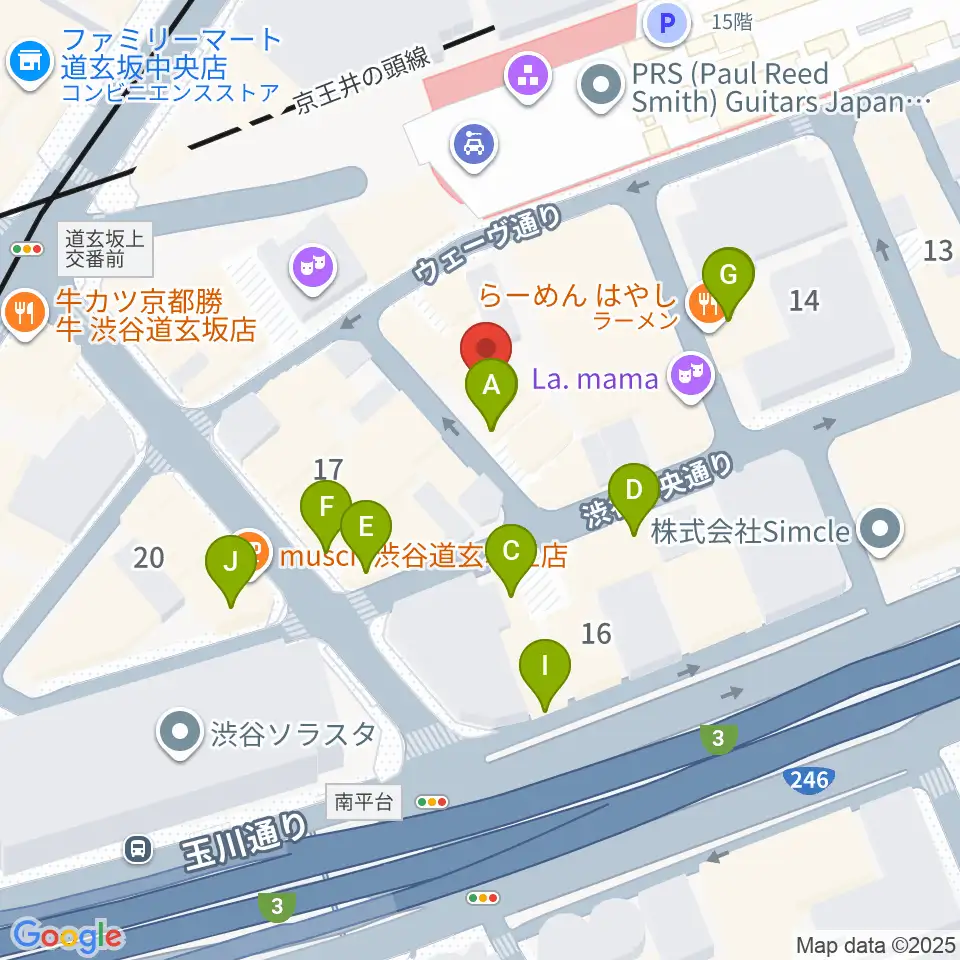 ノナカ・パーカッションギャラリー周辺のカフェ一覧地図