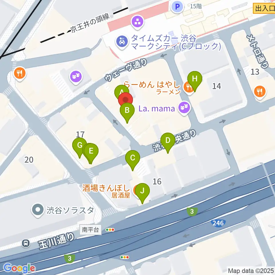ノナカ・ダブルリードギャラリー周辺のカフェ一覧地図