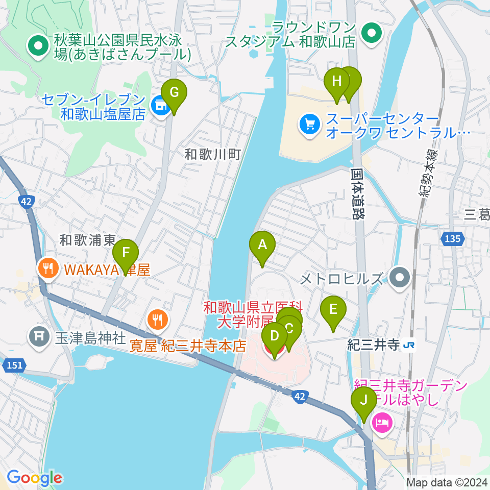 デサフィナード周辺のカフェ一覧地図