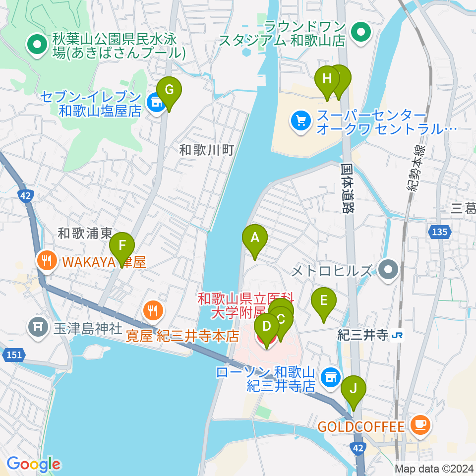 デサフィナード周辺のカフェ一覧地図