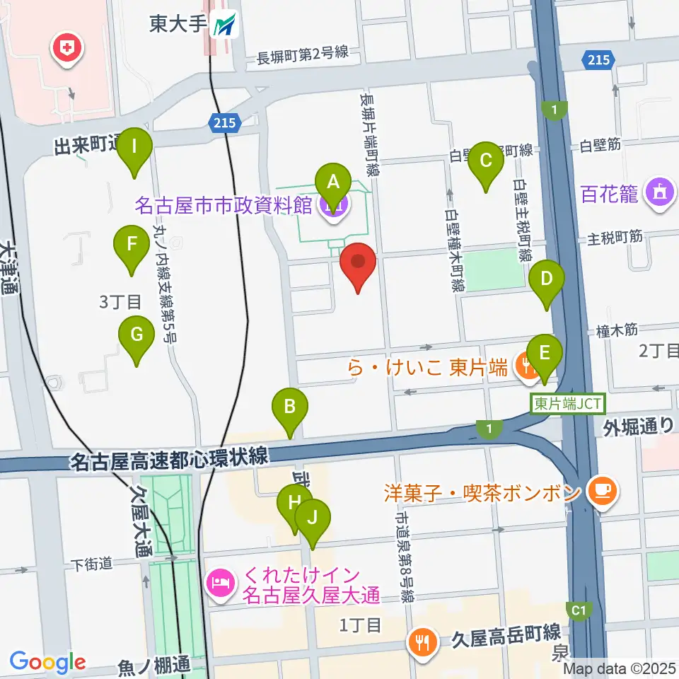 ウィルあいち周辺のカフェ一覧地図