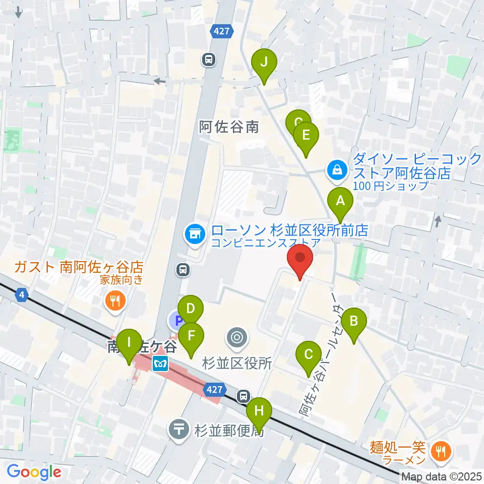 阿佐ヶ谷シアターシャイン周辺のカフェ一覧地図