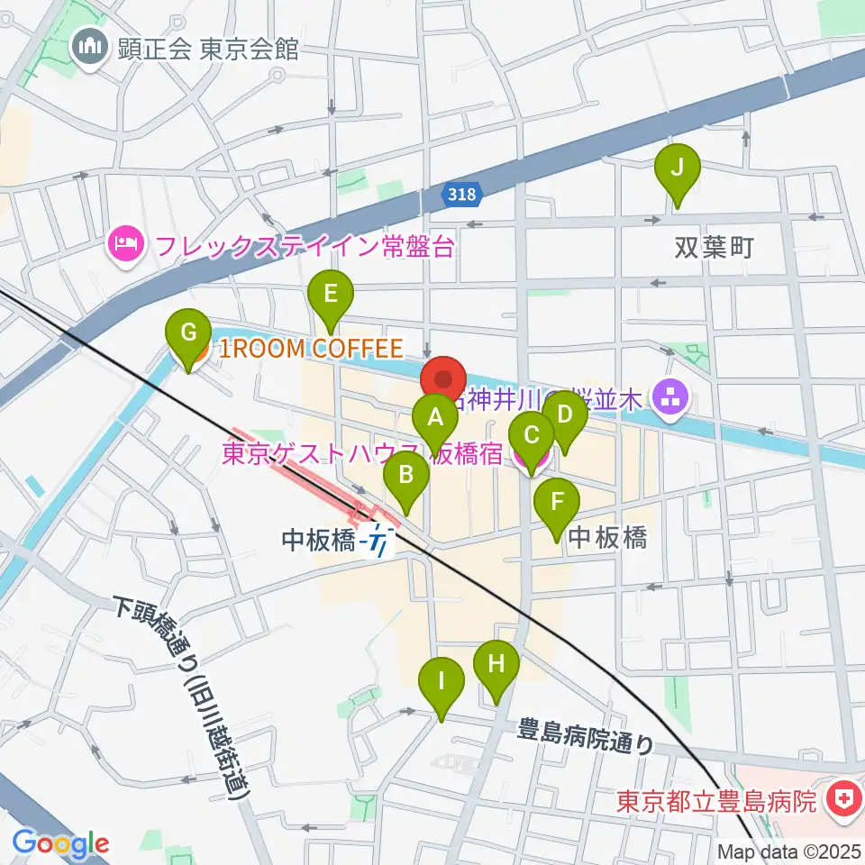 新生館スタジオ周辺のカフェ一覧地図