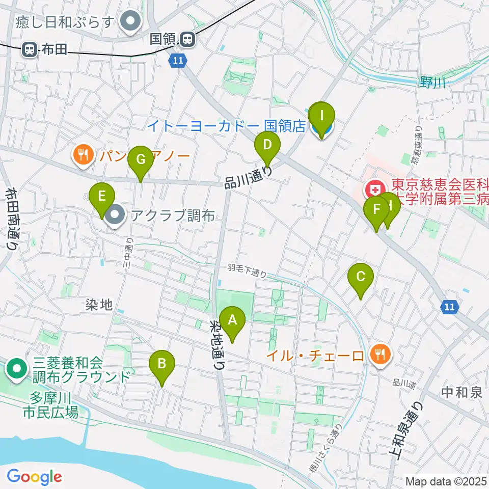 音楽教室『箱』周辺のカフェ一覧地図