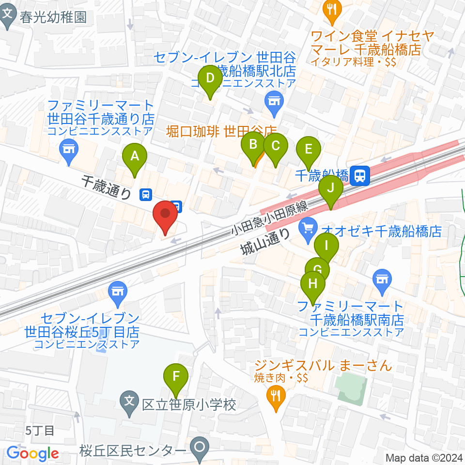 APOCシアター周辺のカフェ一覧地図