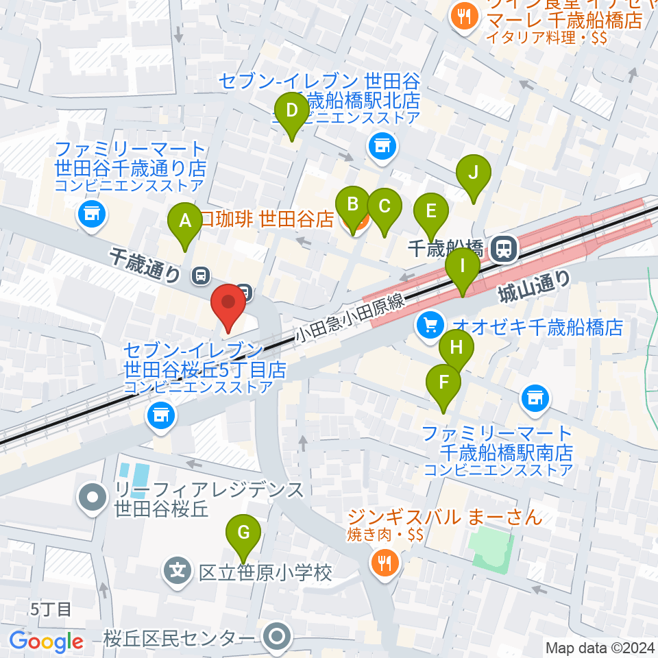 APOCシアター周辺のカフェ一覧地図