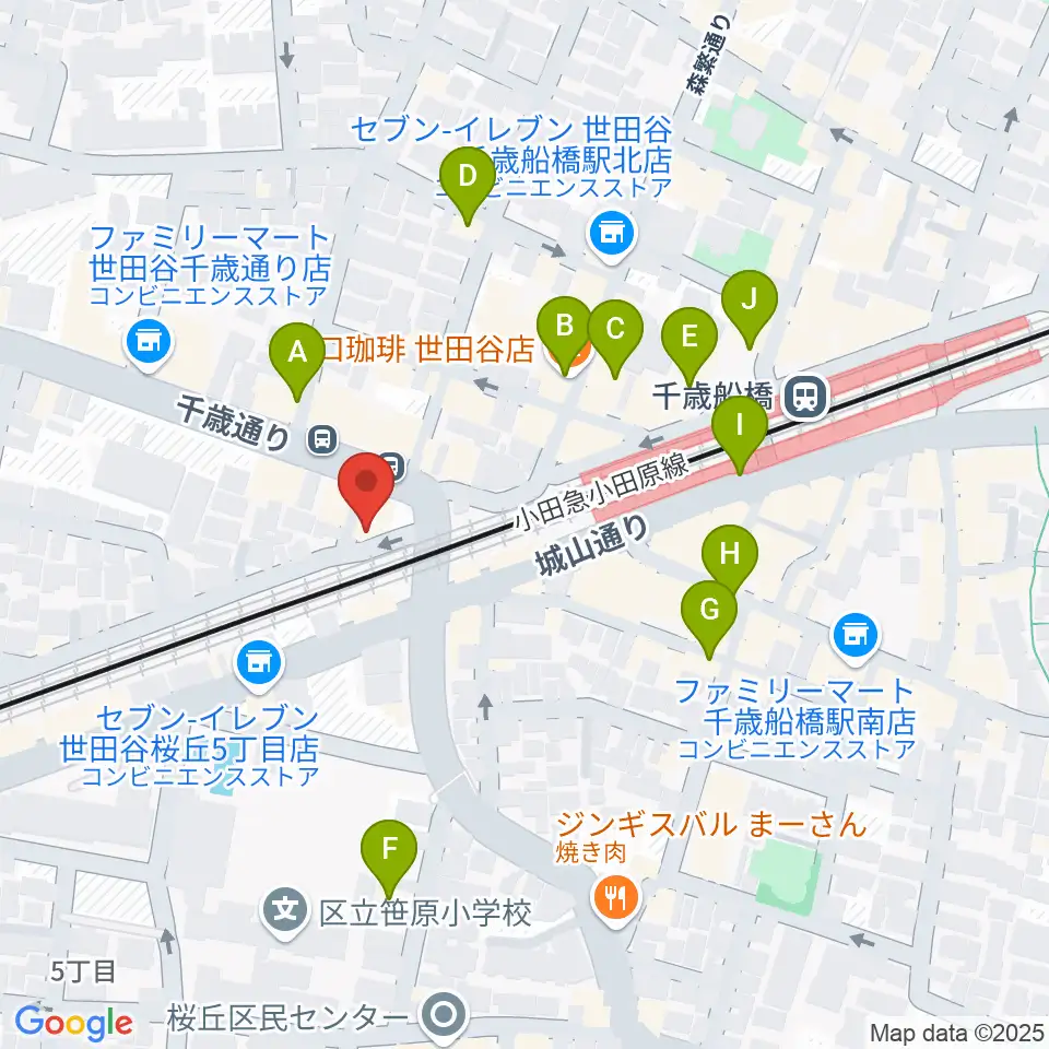 APOCシアター周辺のカフェ一覧地図