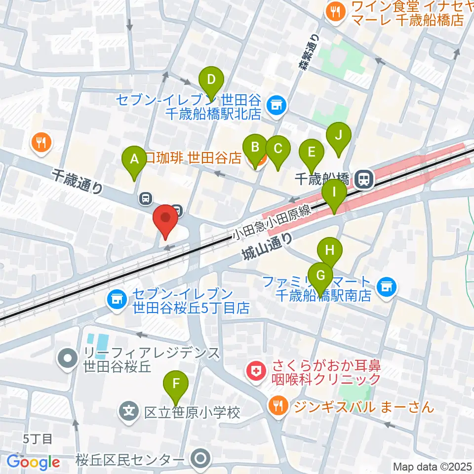 APOCシアター周辺のカフェ一覧地図
