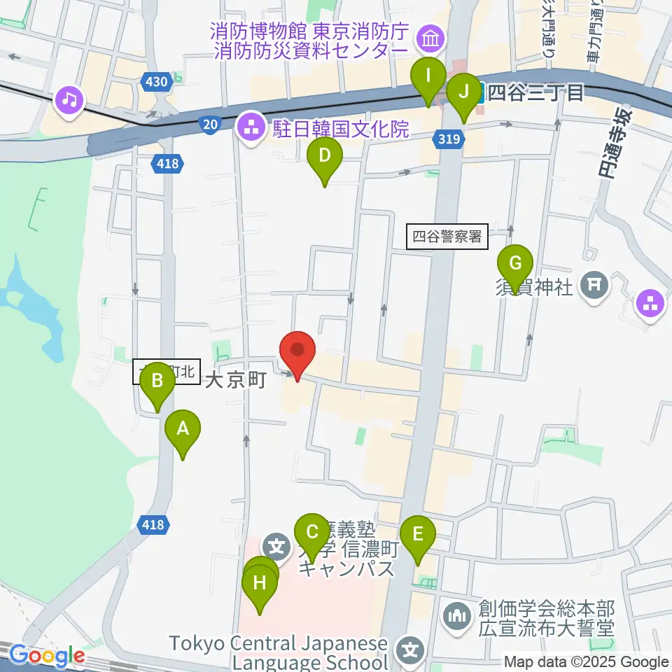 アートコンプレックスセンター周辺のカフェ一覧地図