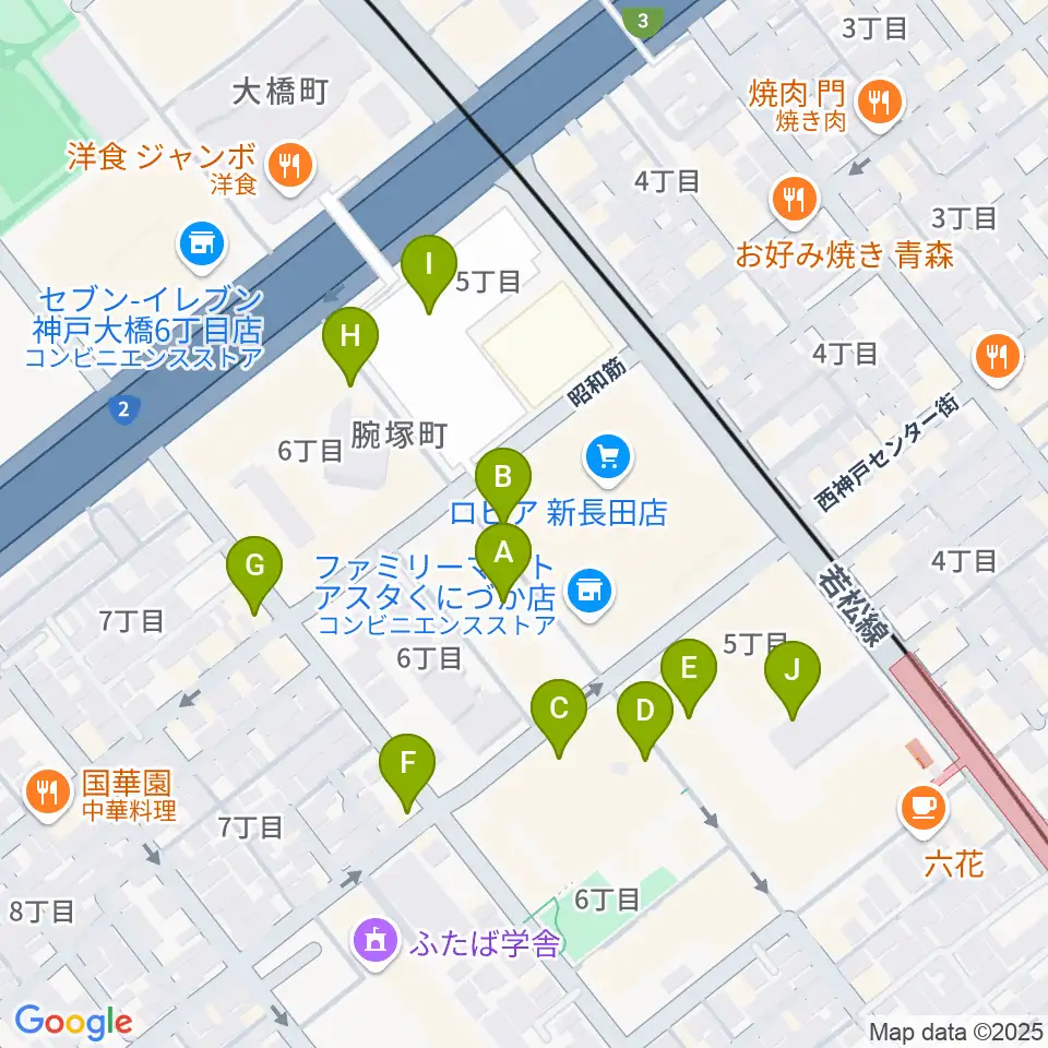 アートシアターdB神戸周辺のカフェ一覧地図