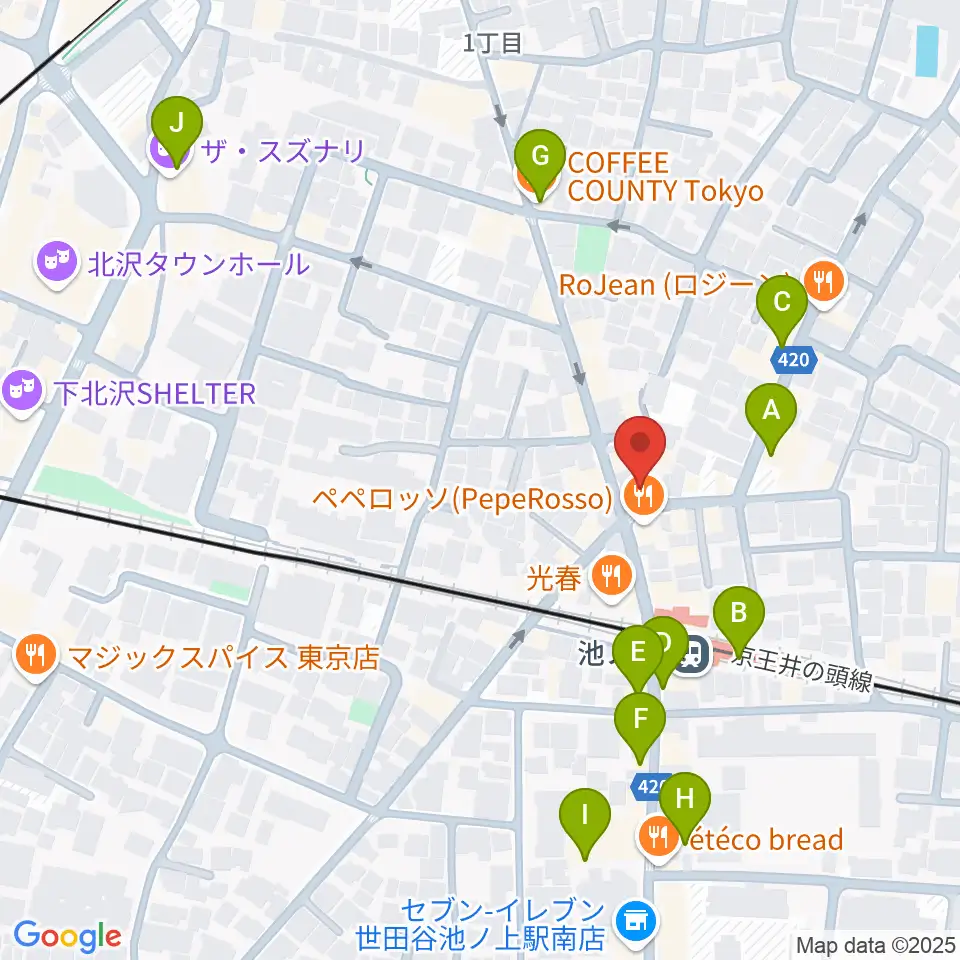 あ~とすぺ~すMASUO周辺のカフェ一覧地図