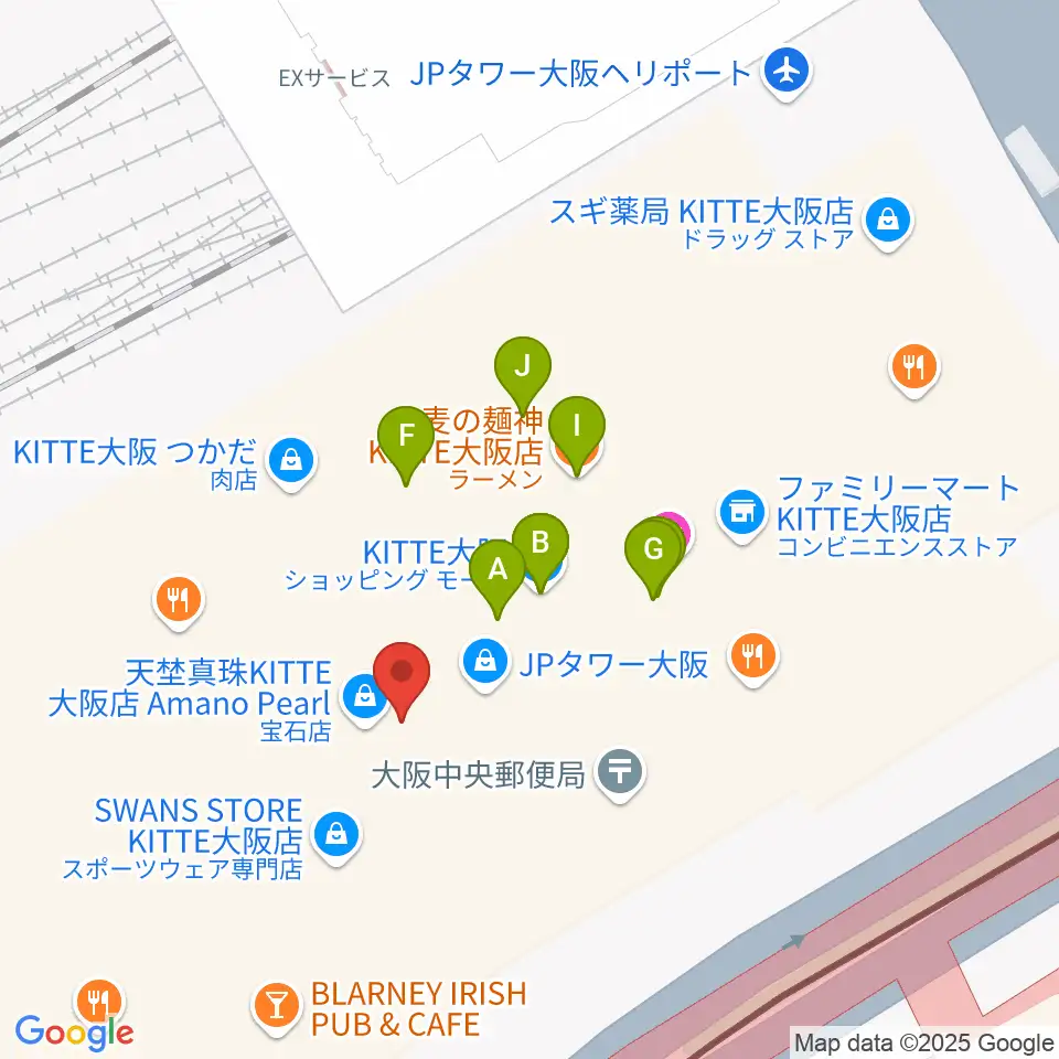 SkyシアターMBS周辺のカフェ一覧地図