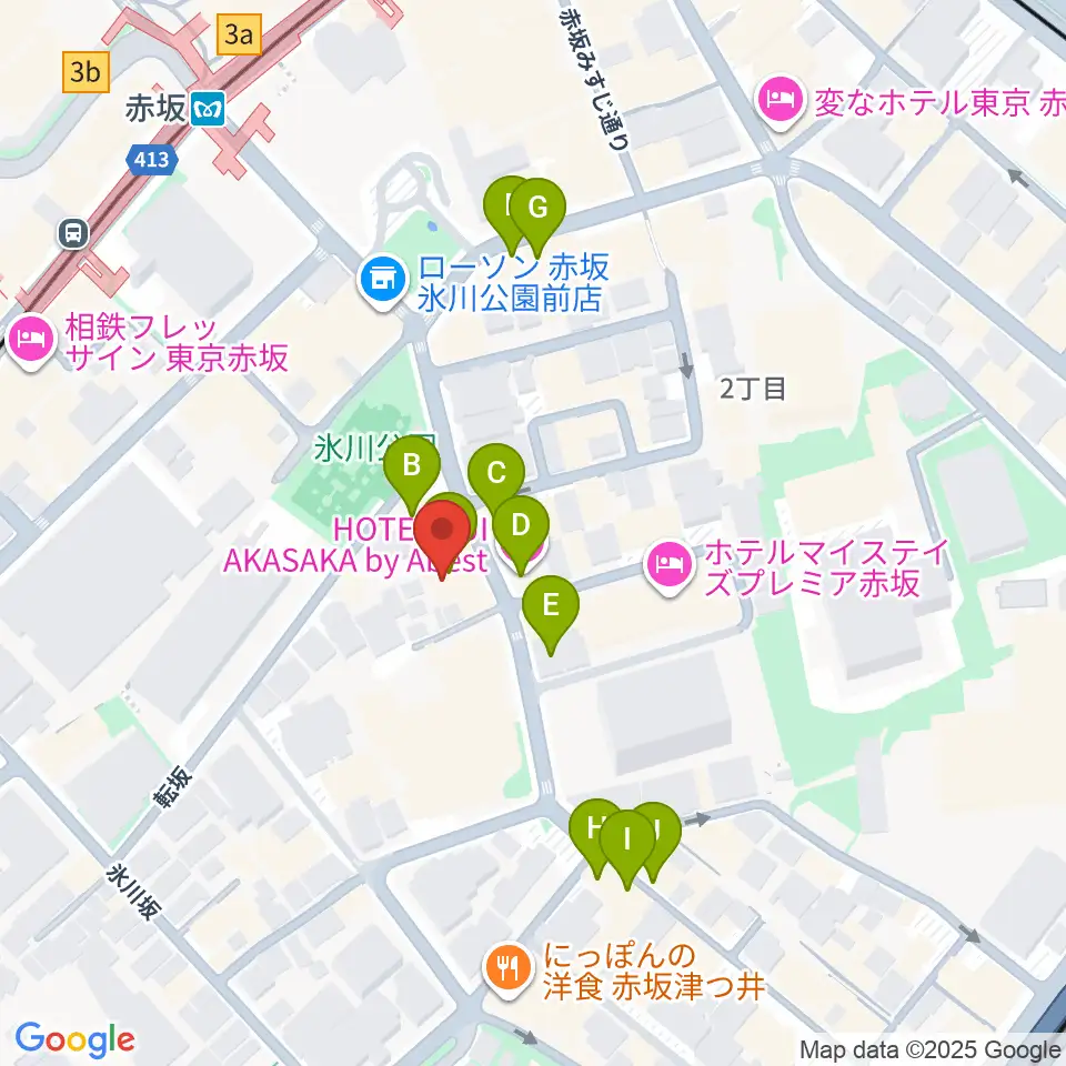 赤坂B flat周辺のカフェ一覧地図