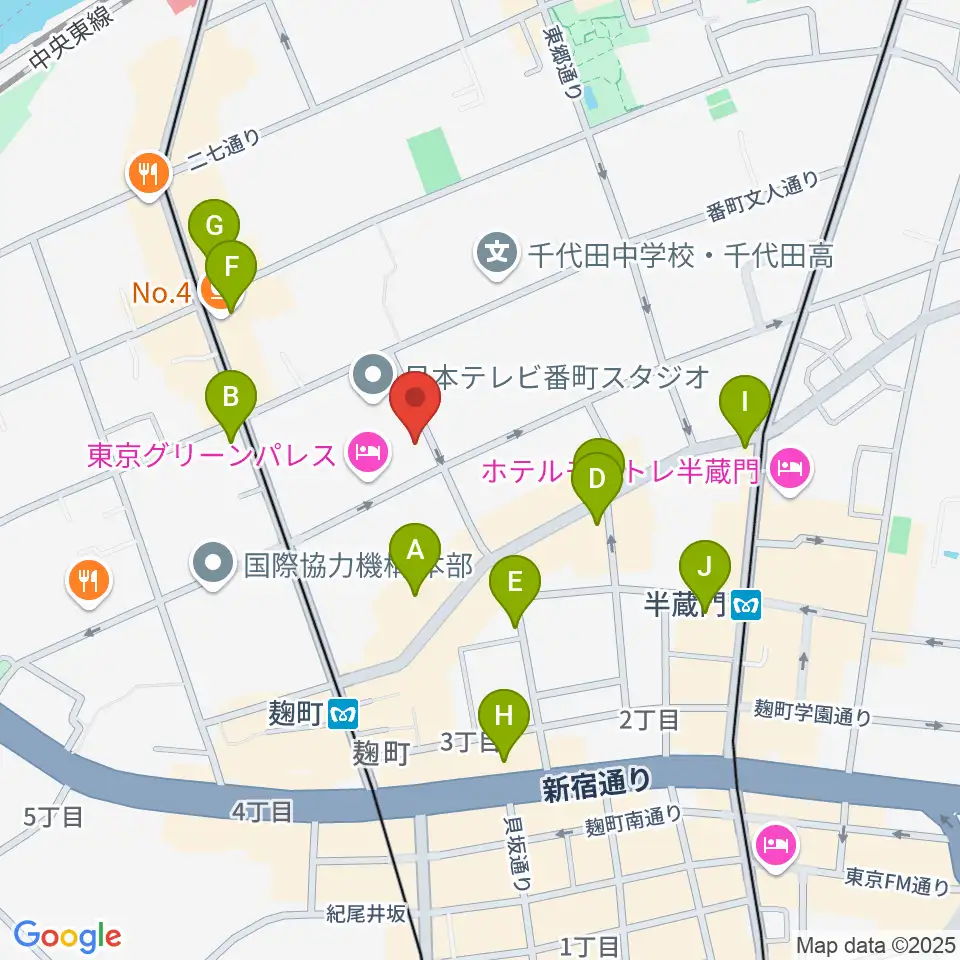 青山ハープ東京ショールーム周辺のカフェ一覧地図