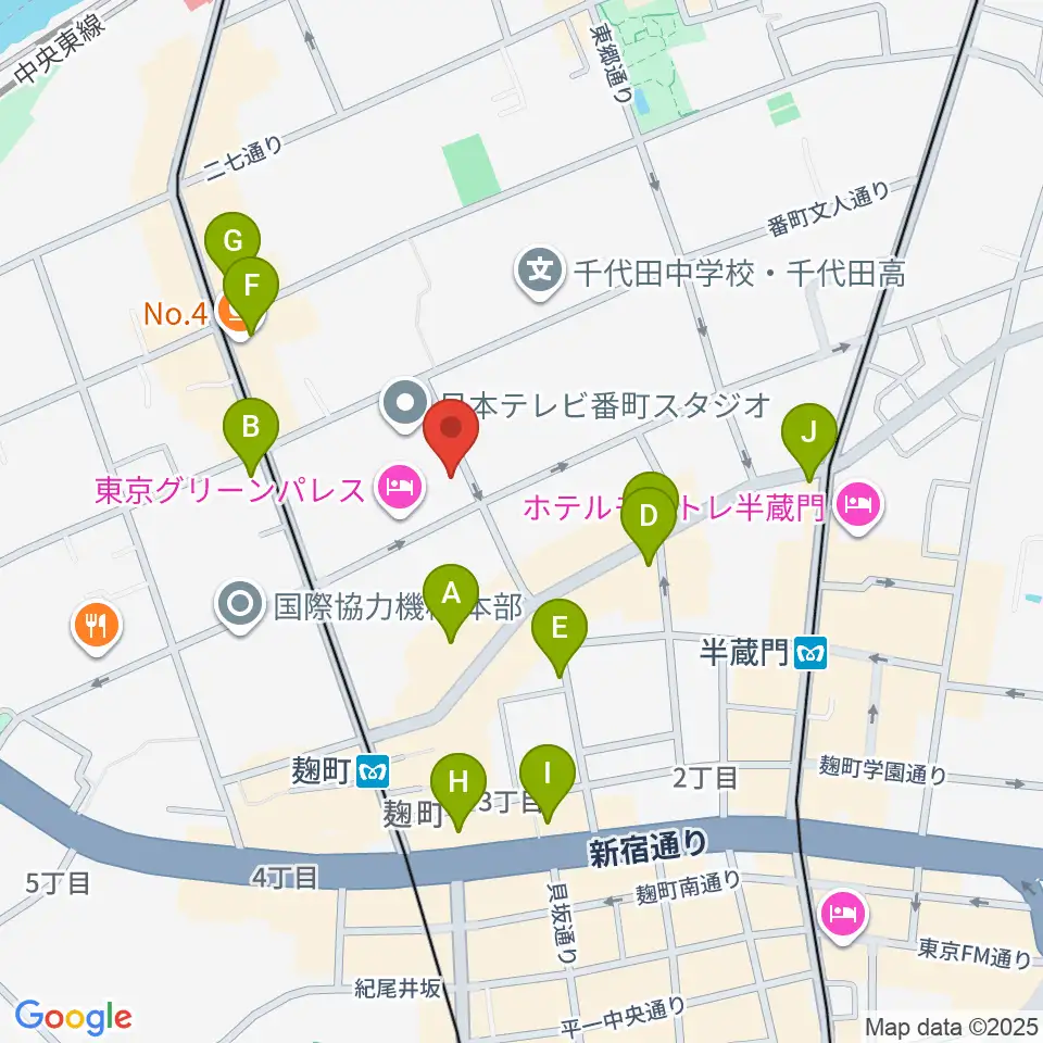 青山ハープ東京ショールーム周辺のカフェ一覧地図
