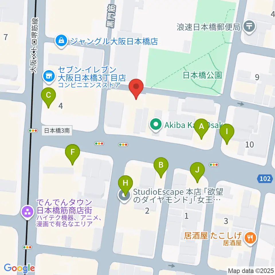 インディペンデントシアター1st周辺のカフェ一覧地図