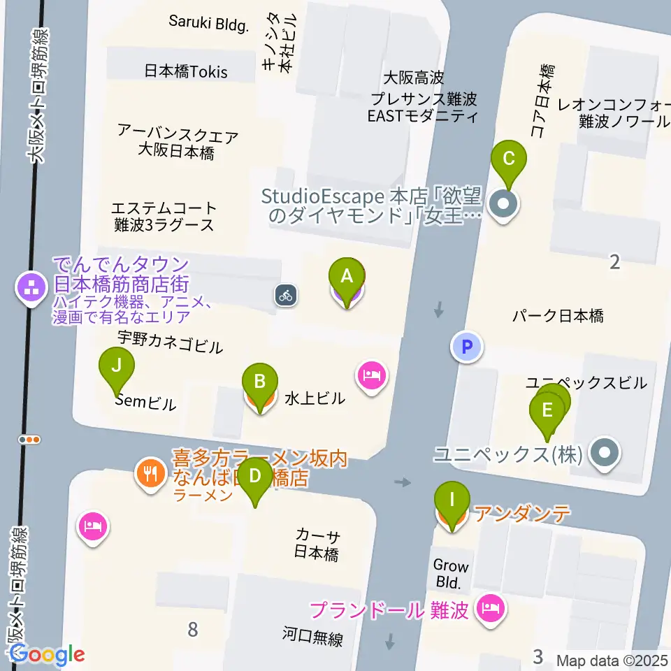 インディペンデントシアター2nd周辺のカフェ一覧地図