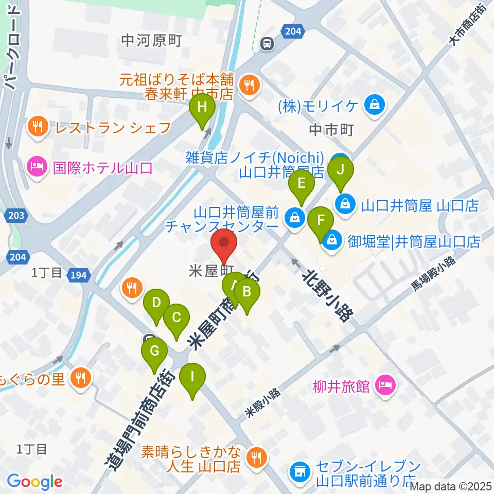 グランドミック三好屋楽器周辺のカフェ一覧地図