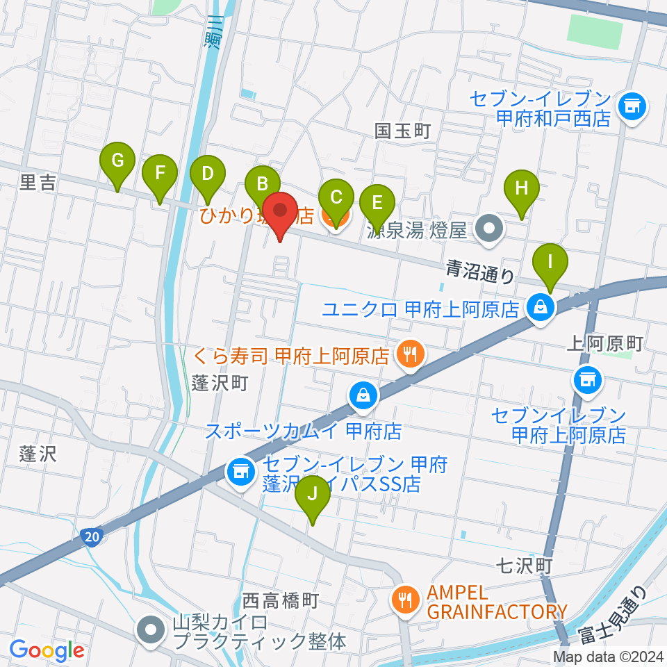 カフェパストリアス周辺のカフェ一覧地図