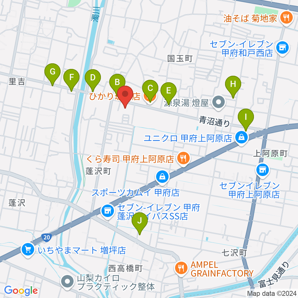 カフェパストリアス周辺のカフェ一覧地図