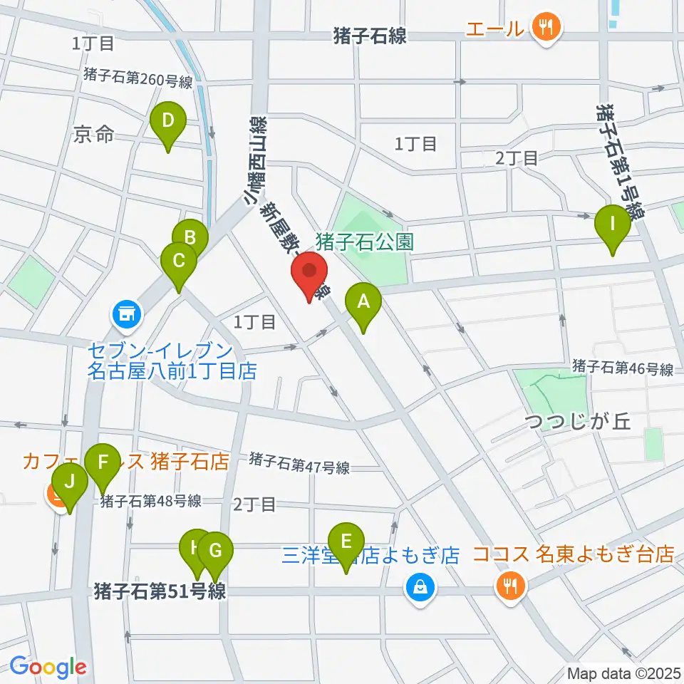 うりんこ劇場周辺のカフェ一覧地図