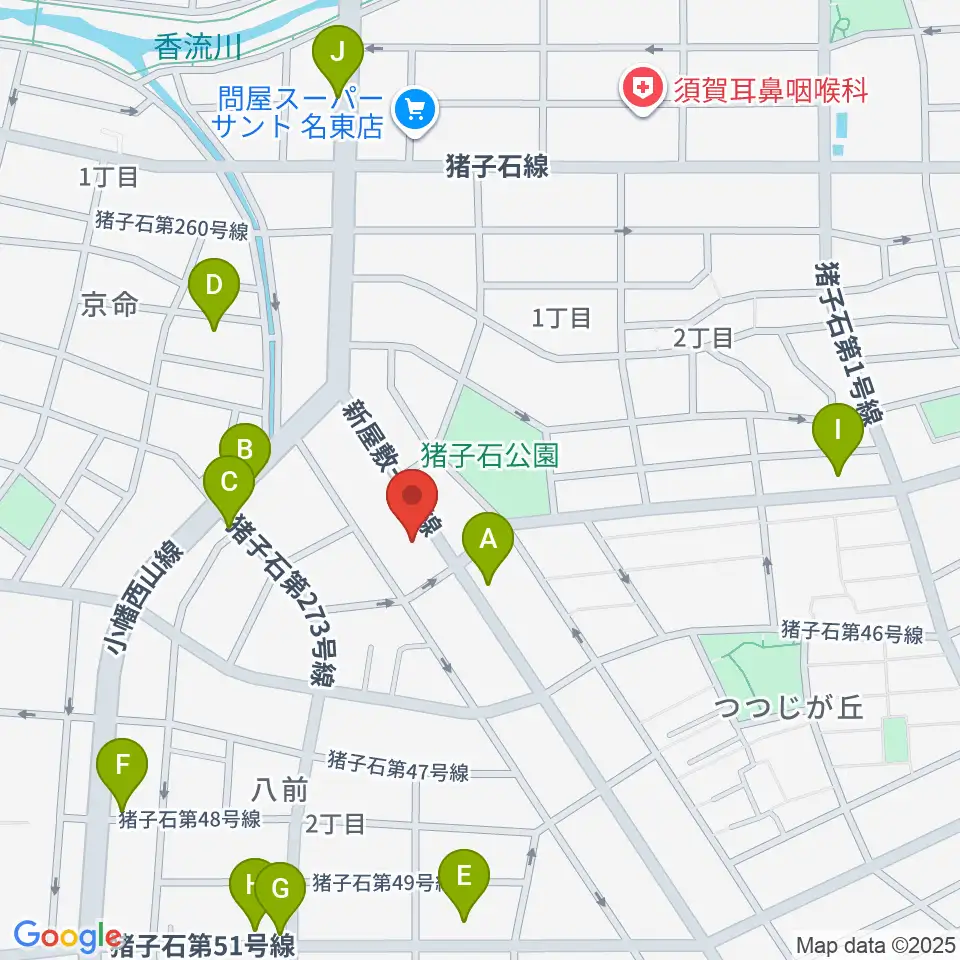 うりんこ劇場周辺のカフェ一覧地図