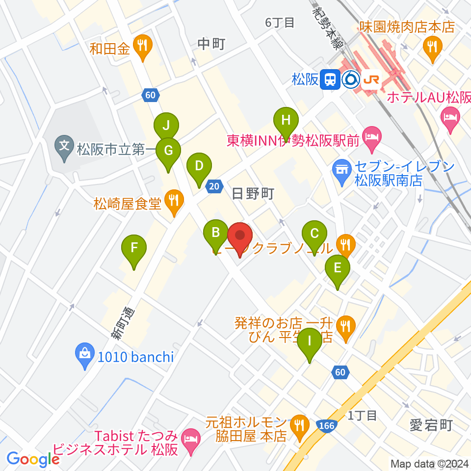 ジャズ茶房サライ周辺のカフェ一覧地図