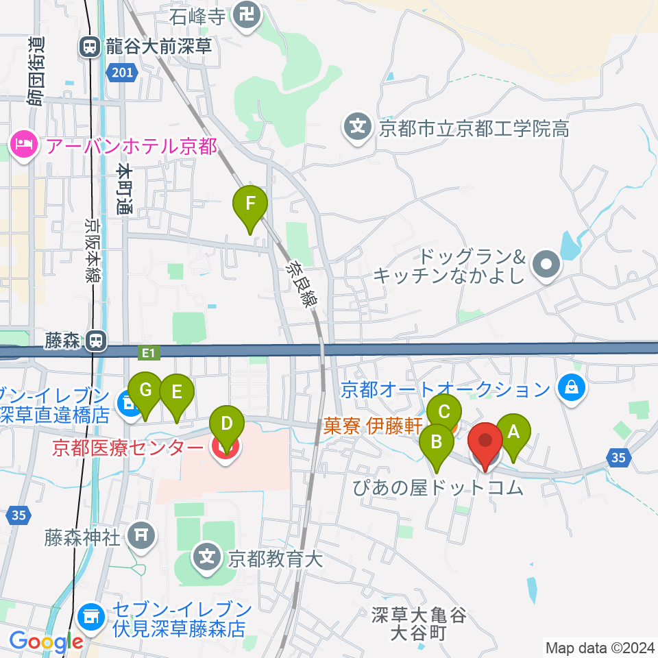 ぴあの屋ドットコム周辺のカフェ一覧地図