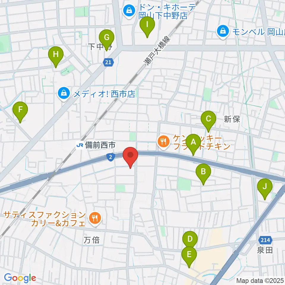 喜多商事株式会社周辺のカフェ一覧地図