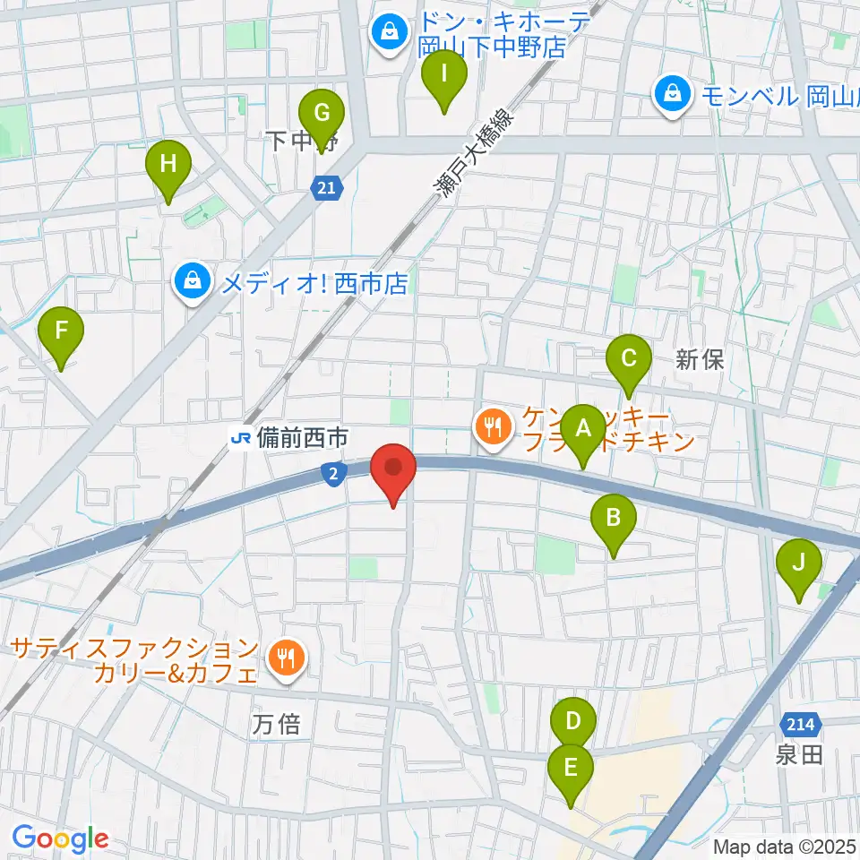喜多商事株式会社周辺のカフェ一覧地図