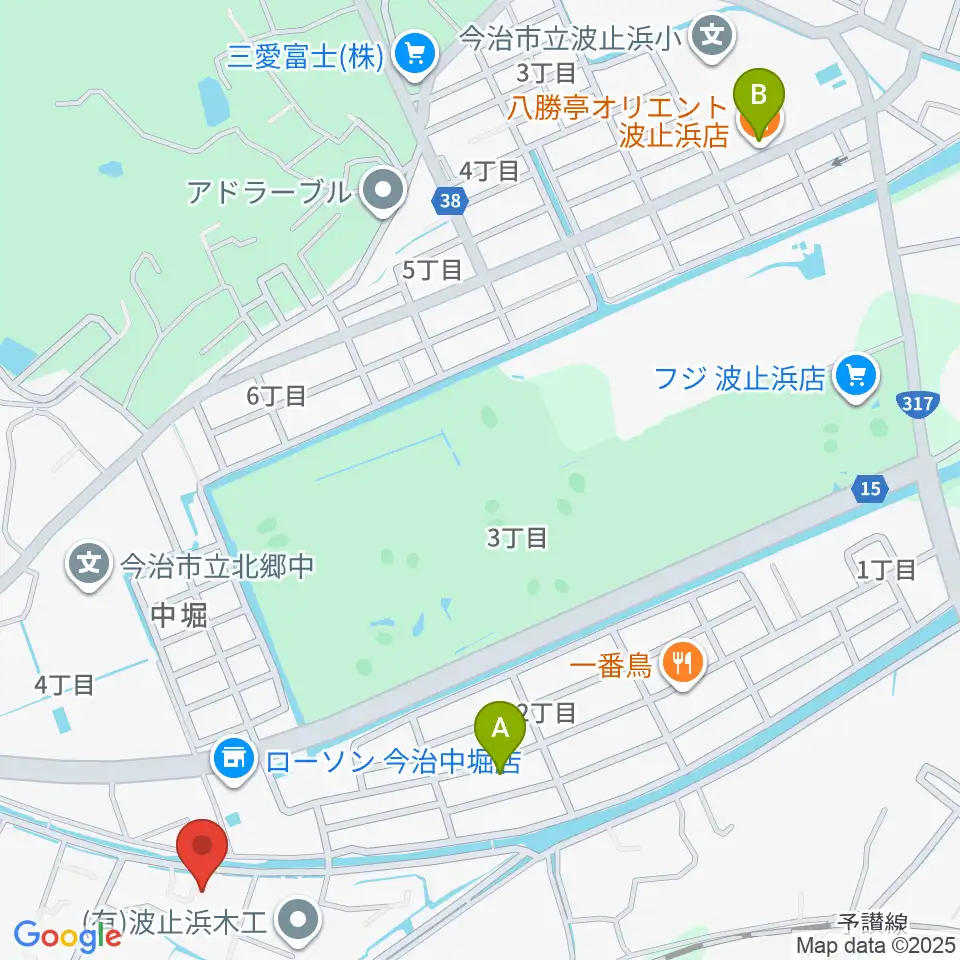 南海ピアノ周辺のカフェ一覧地図