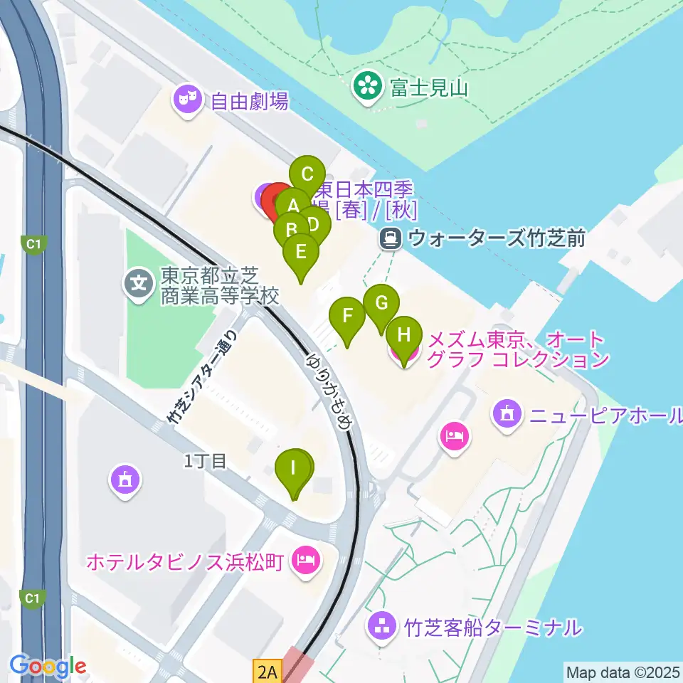 JR東日本四季劇場［春］周辺のカフェ一覧地図
