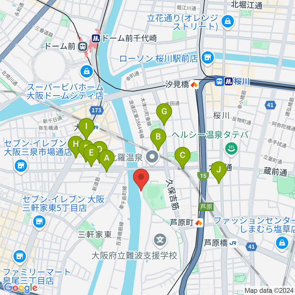 KARAKURIスタジオ周辺のカフェ一覧地図