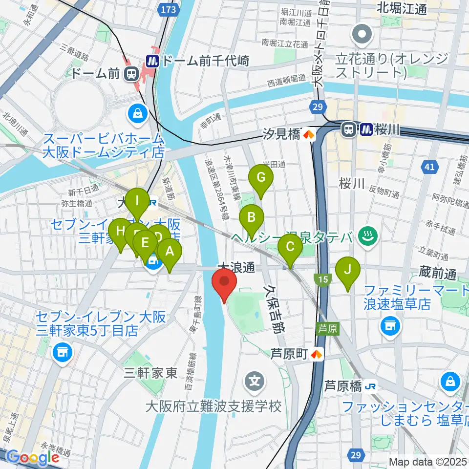 KARAKURIスタジオ周辺のカフェ一覧地図