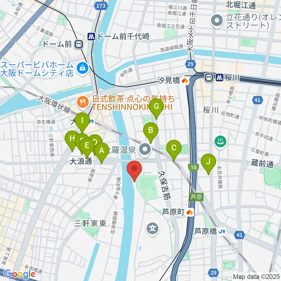 KARAKURIスタジオ周辺のカフェ一覧地図
