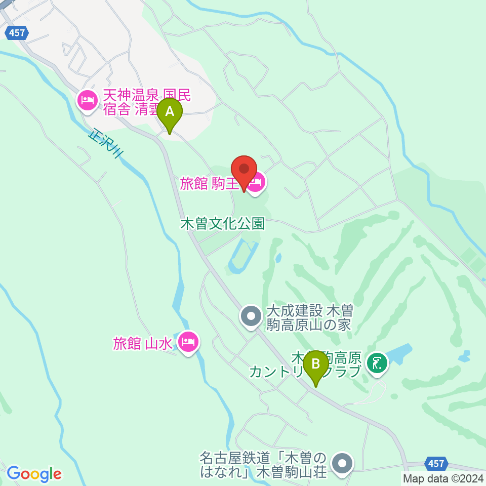 木曽文化公園文化ホール周辺のカフェ一覧地図