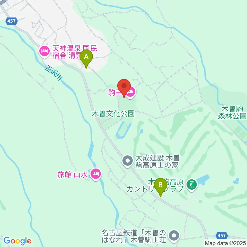 木曽文化公園文化ホール周辺のカフェ一覧地図