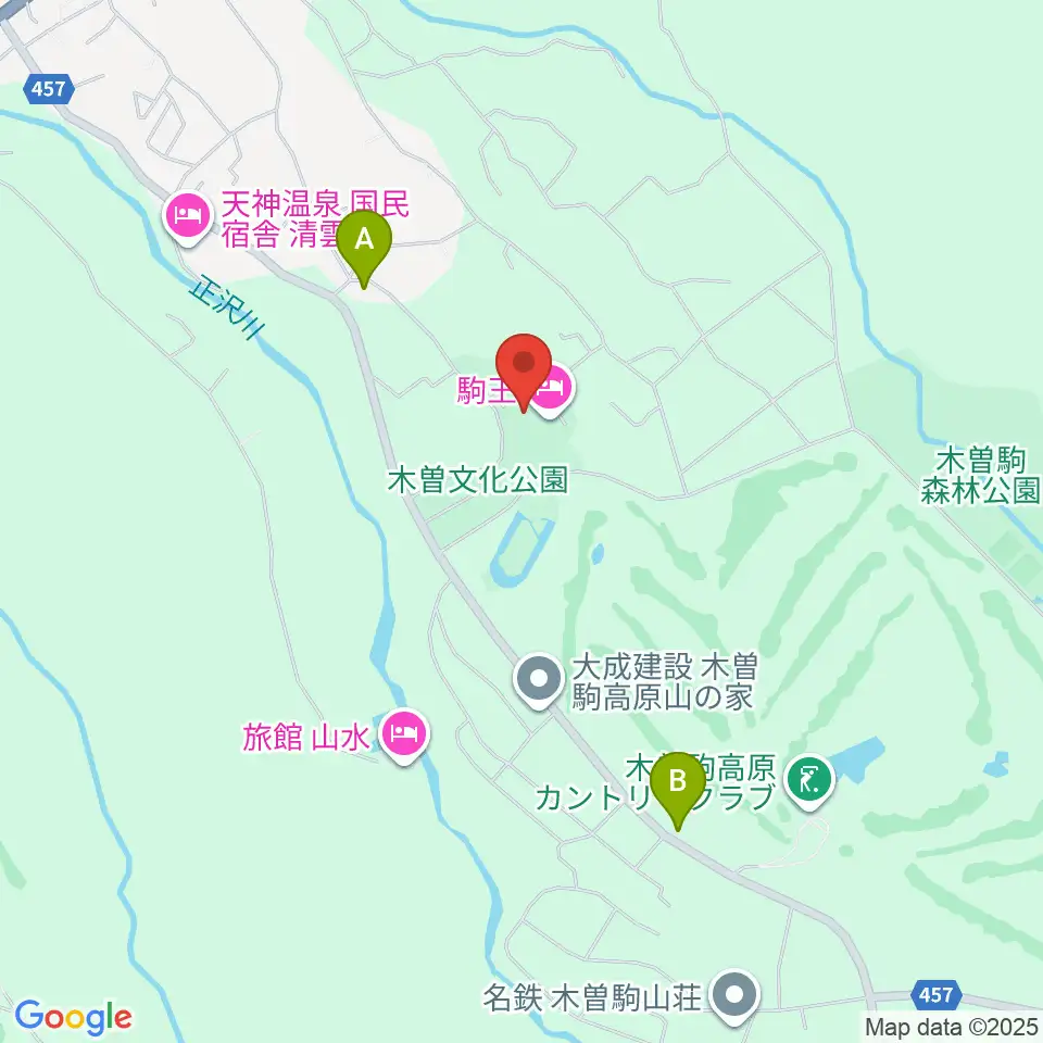 木曽文化公園文化ホール周辺のカフェ一覧地図