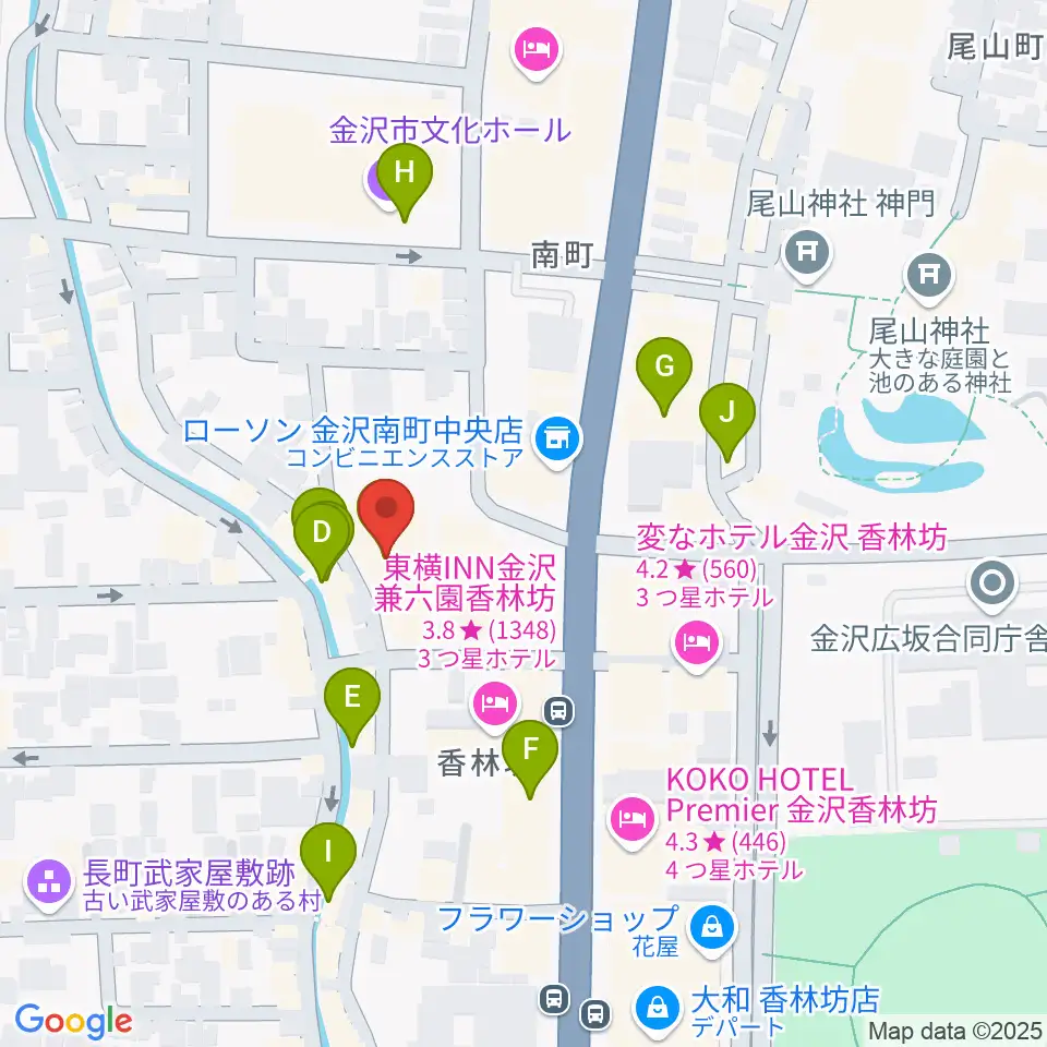 北國新聞赤羽ホール周辺のカフェ一覧地図