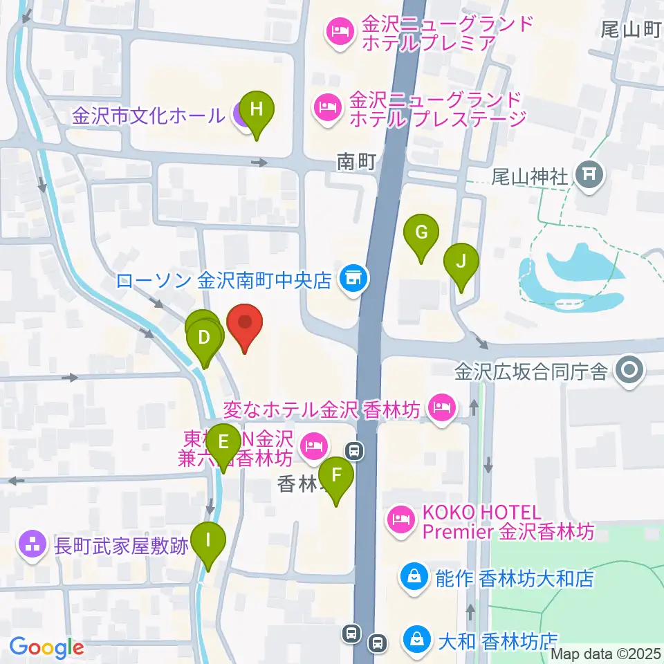 北國新聞赤羽ホール周辺のカフェ一覧地図