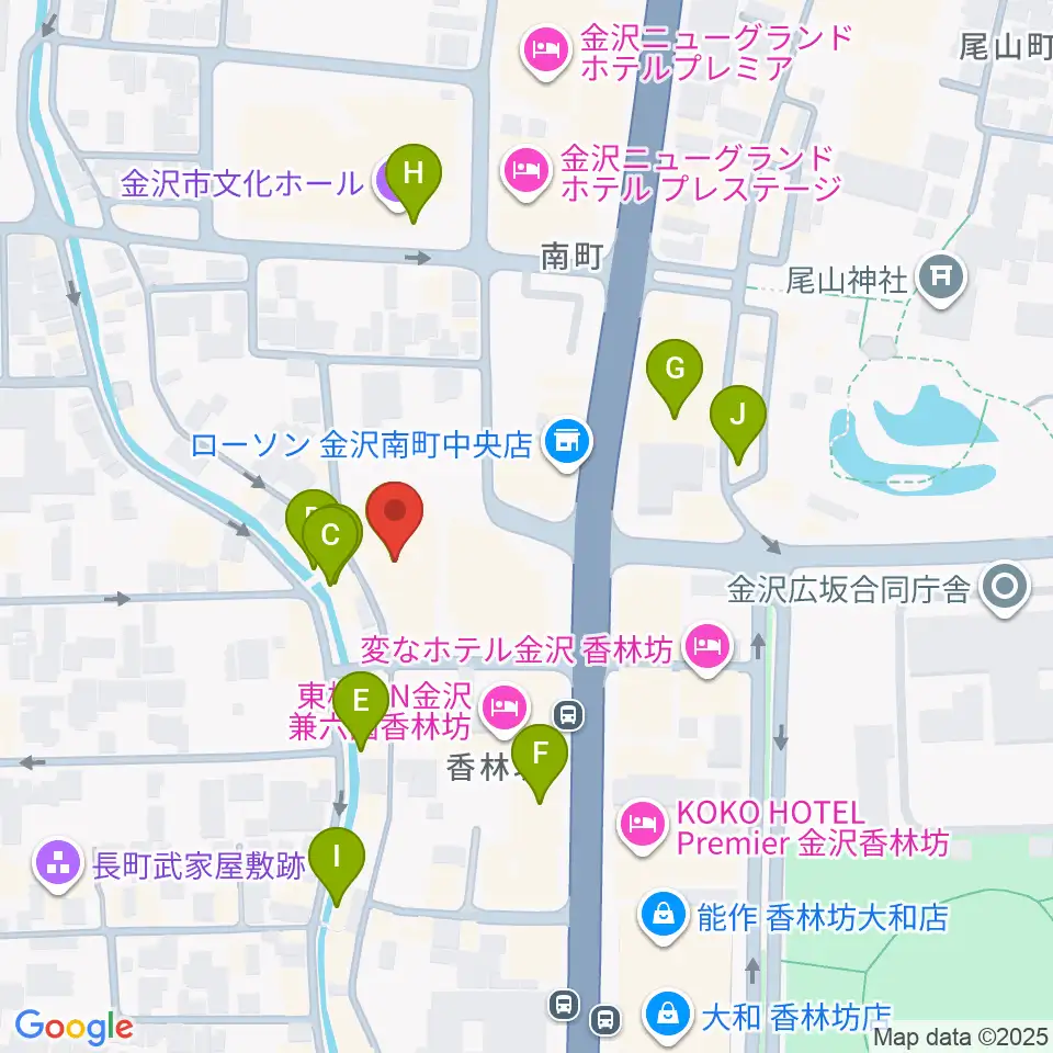 北國新聞赤羽ホール周辺のカフェ一覧地図