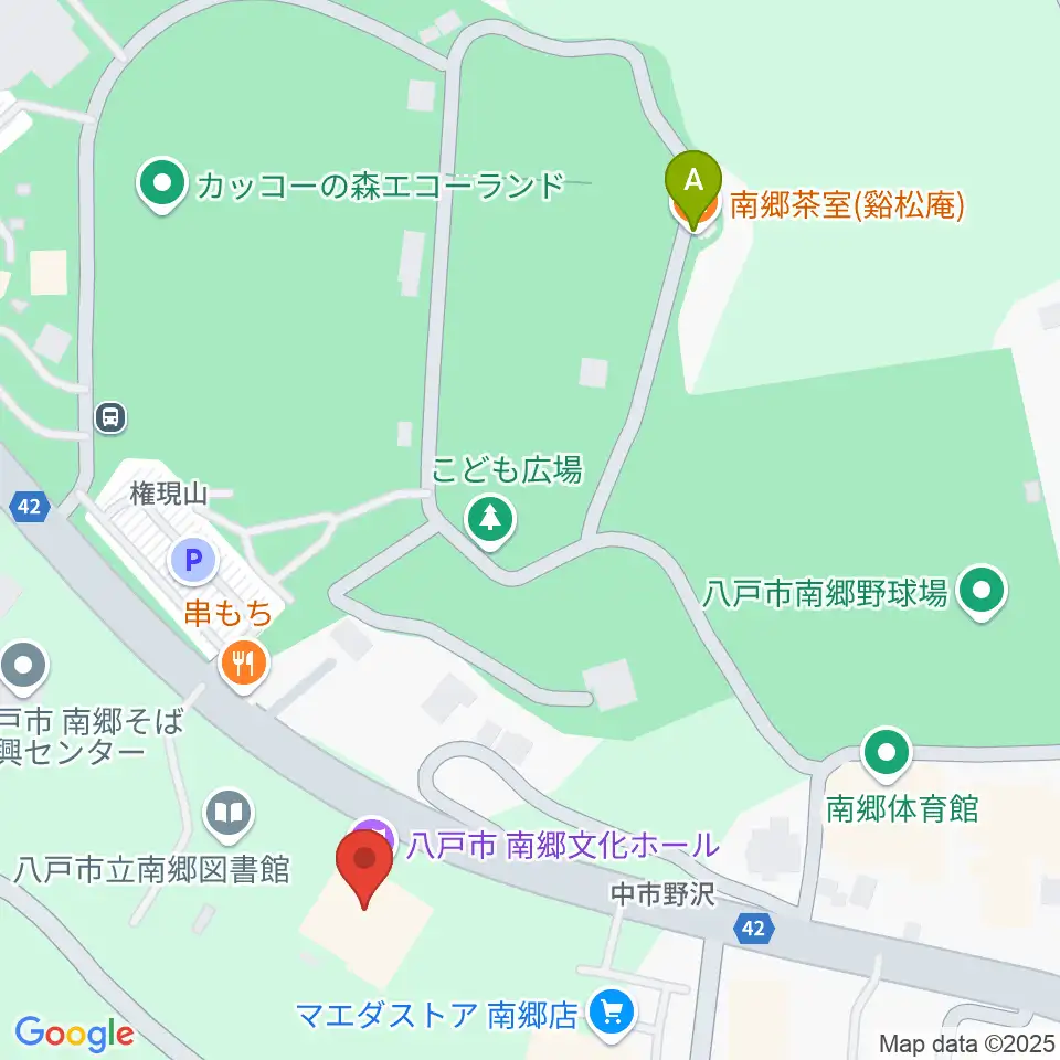 八戸市南郷文化ホール スウィングベリーNANGO周辺のカフェ一覧地図