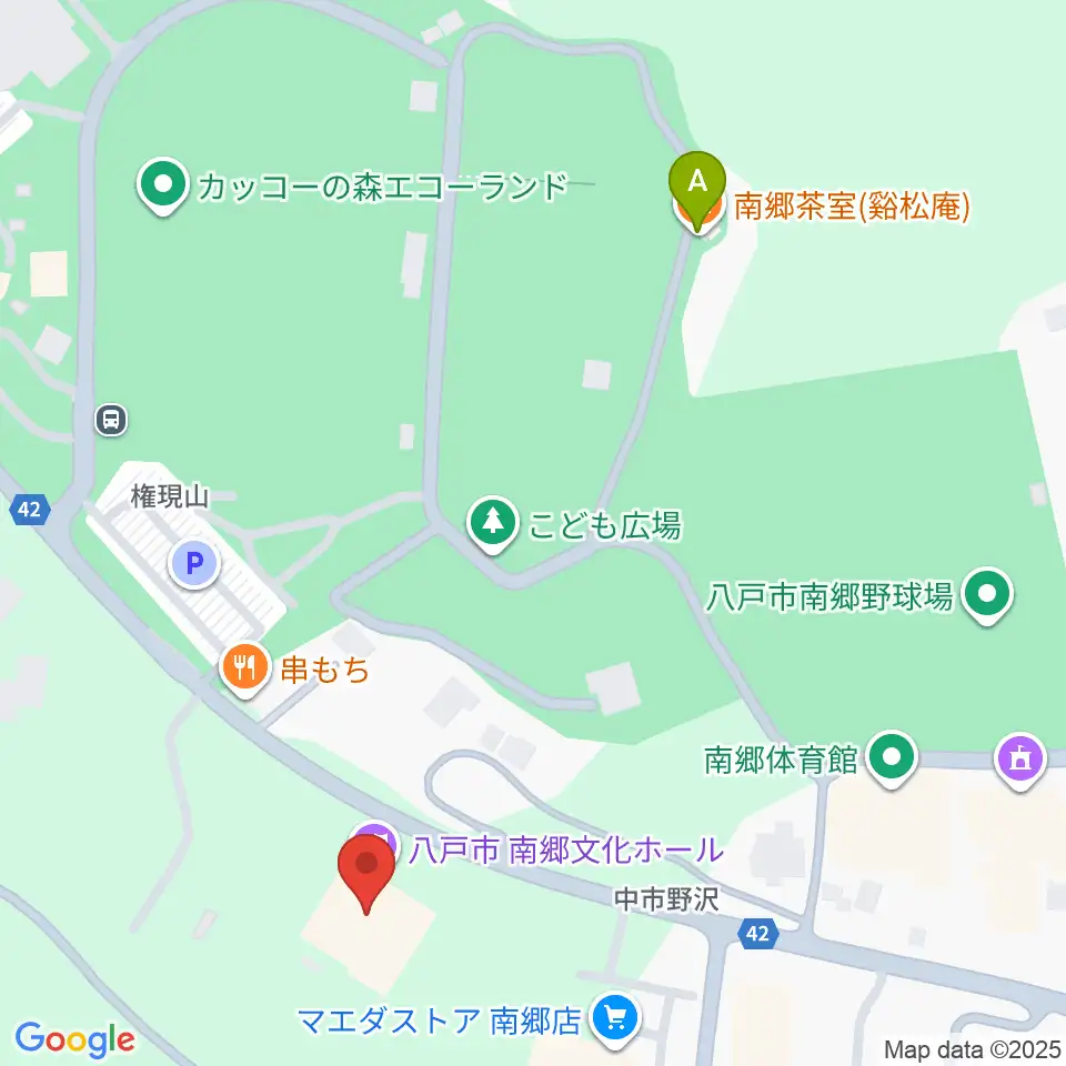 八戸市南郷文化ホール スウィングベリーNANGO周辺のカフェ一覧地図