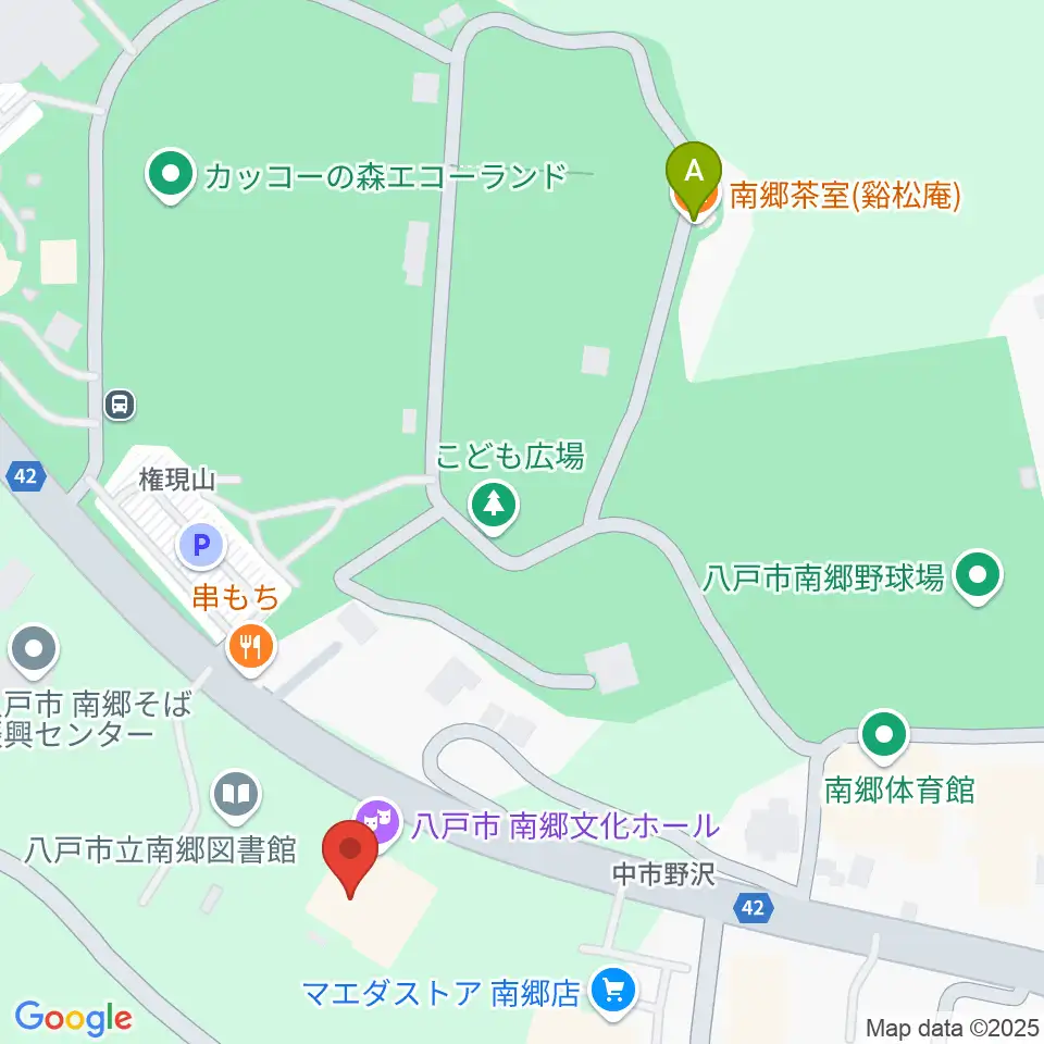 八戸市南郷文化ホール周辺のカフェ一覧地図