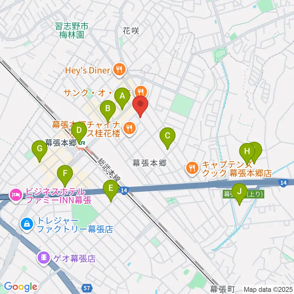 ミュージックスクールジャズン周辺のカフェ一覧地図