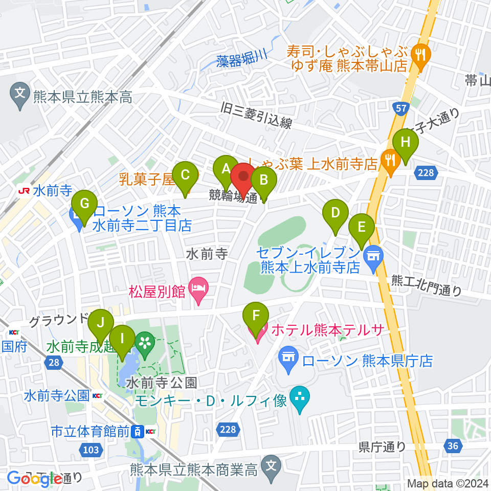 ビートニック80周辺のカフェ一覧地図