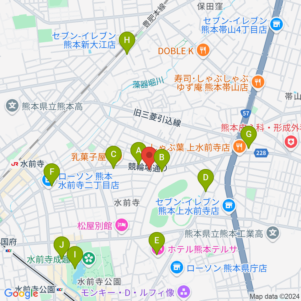 ビートニック80周辺のカフェ一覧地図