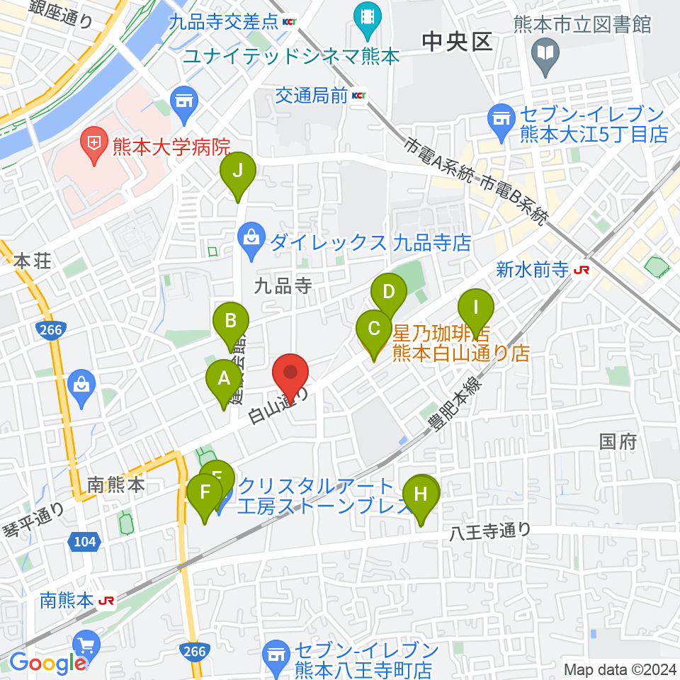 ミュージックファーム周辺のカフェ一覧地図