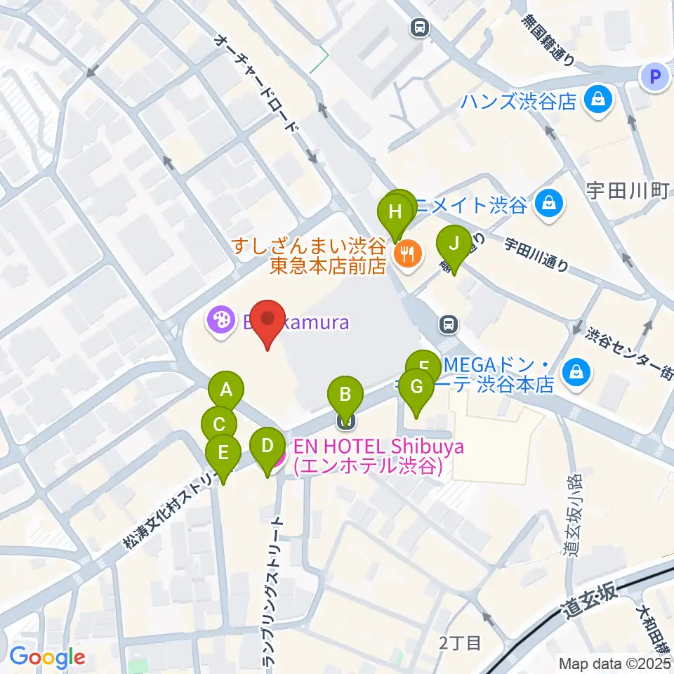 シアターコクーン周辺のカフェ一覧地図