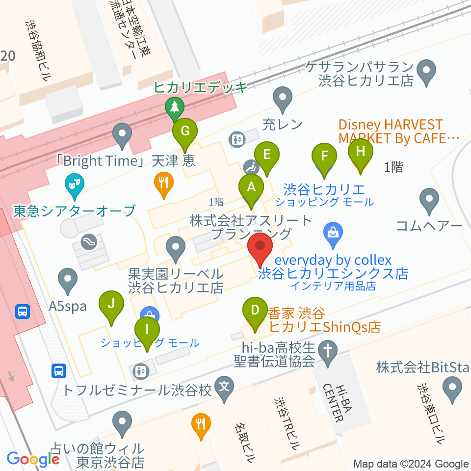 東急シアターオーブ周辺のカフェ一覧地図